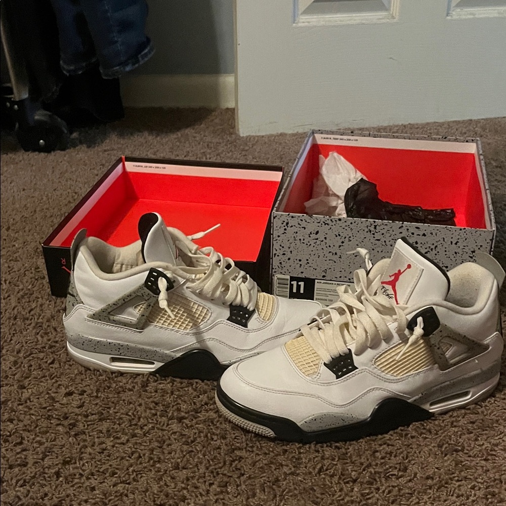 Jordan White and Black Sneakers